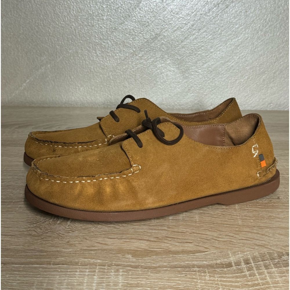 Men's Tan Suede Boat Shoes